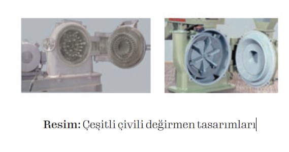 Çeşitli çivili değirmen tasarımları